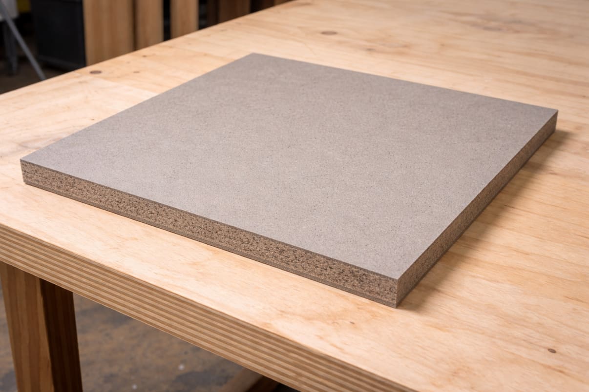 לוח CDF על שולחן נגרים