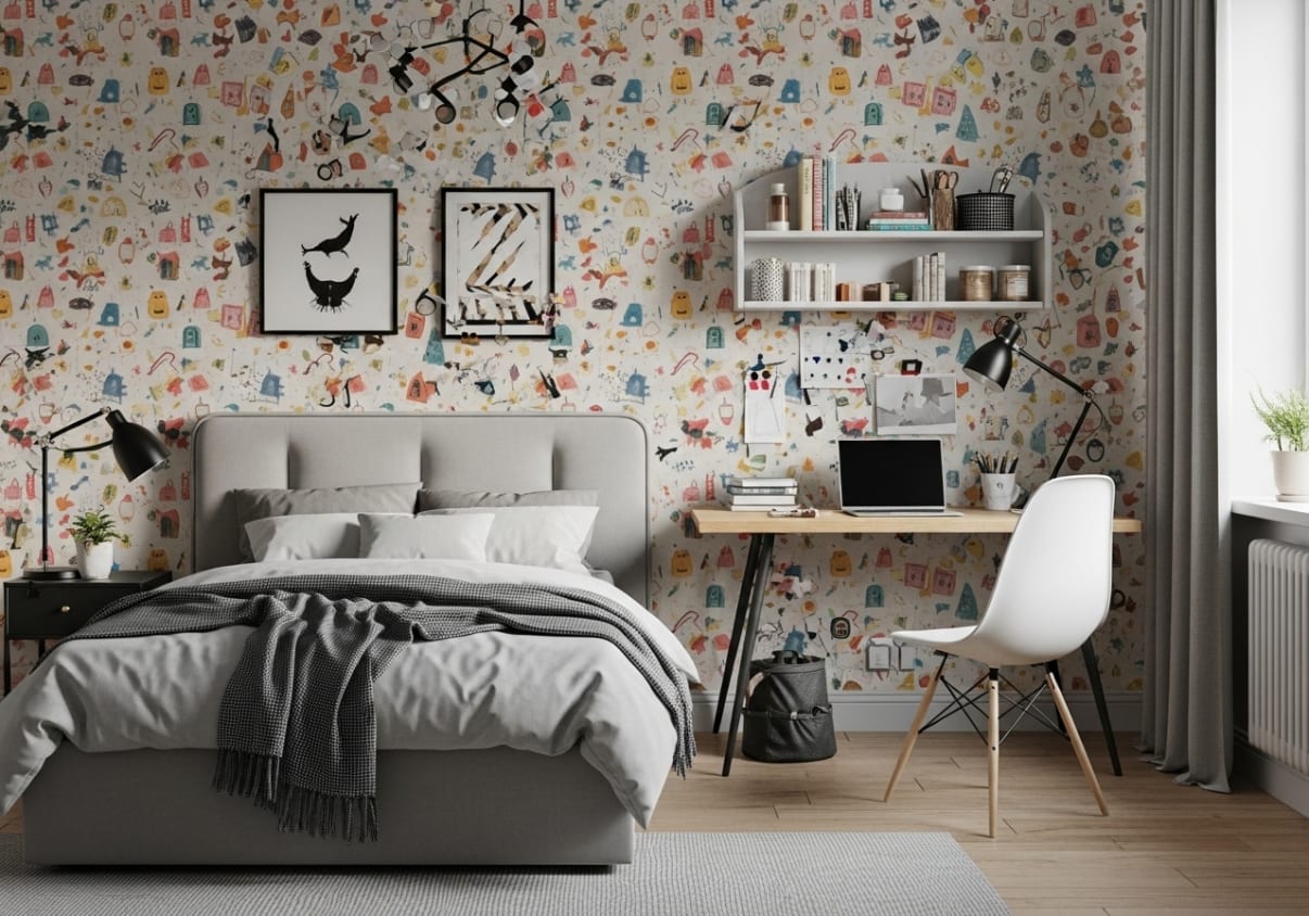 טפט ילדים בחדר נוער