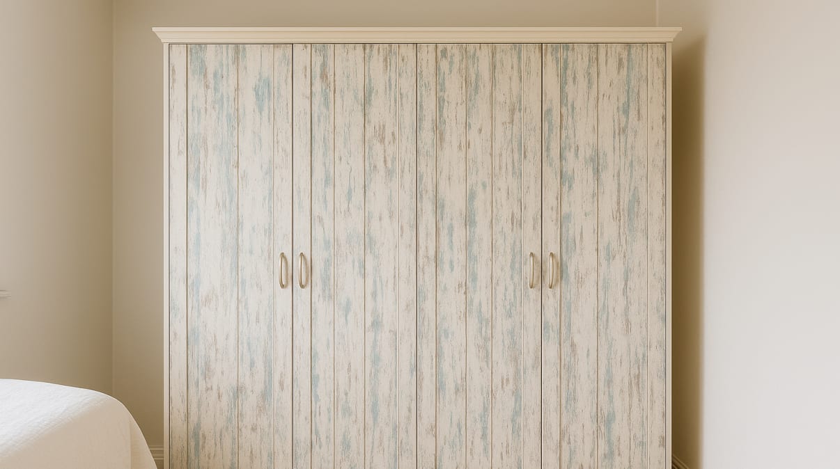 טפט לארון בדוגמת עץ בסגנון שאבי שיק