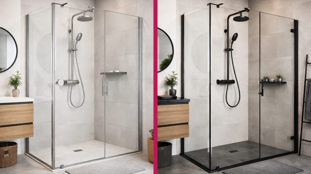 מקלחון שחור ומקלחון ניקל מקלחון שחור ומקלחון ניקל