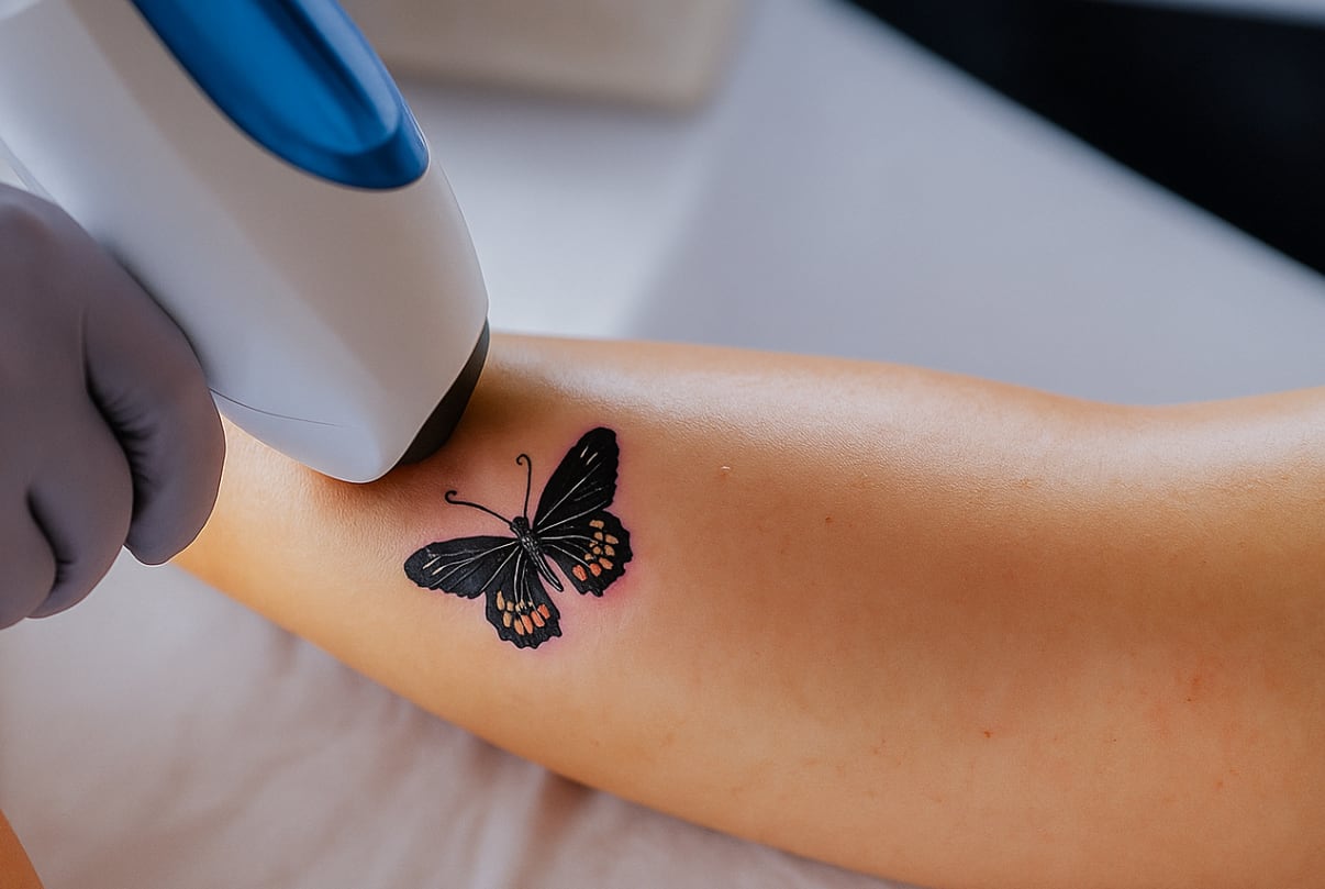 הסרת קעקוע פרפר בלייזר