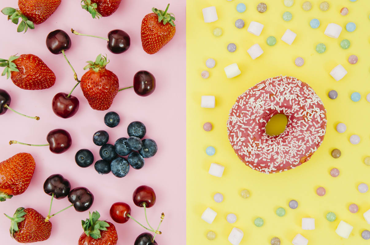 סוכר לבן או פירות סוכר לבן או פירות