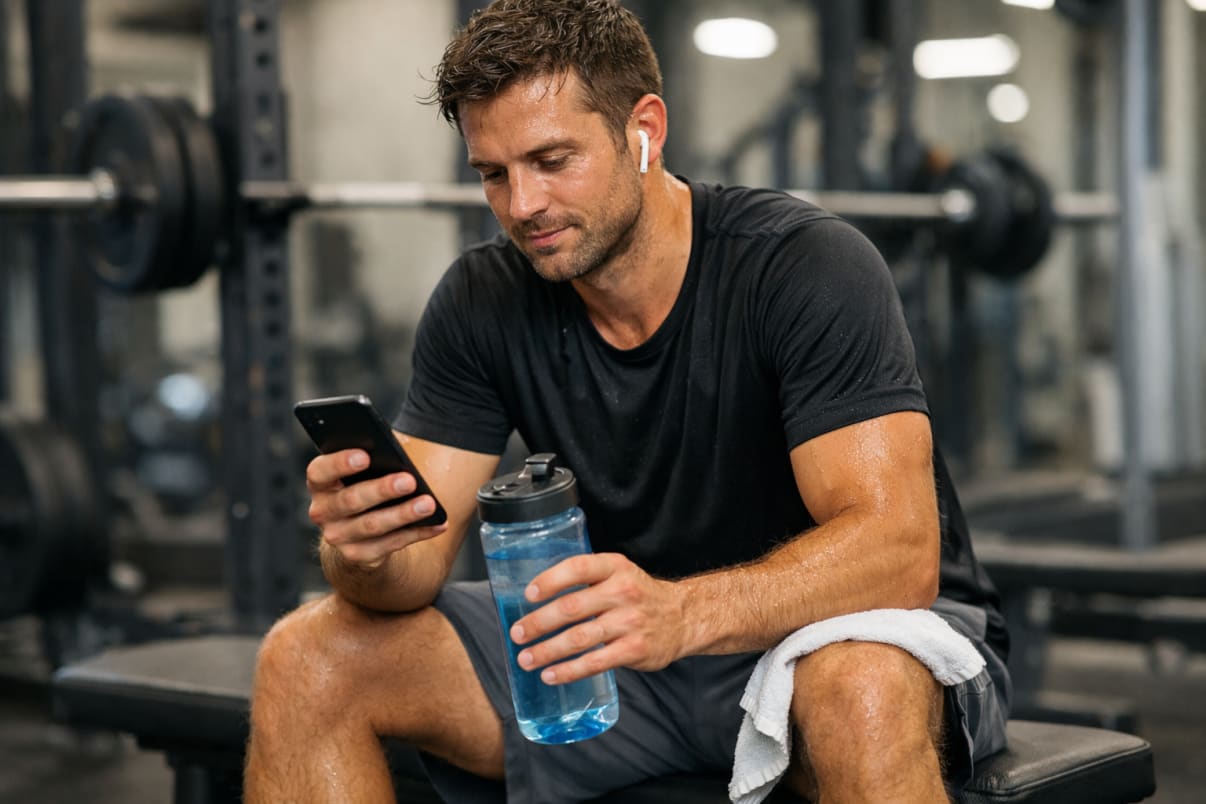 מתאמן בחדר כושר מתאמן בחדר כושר