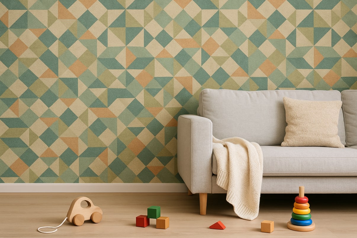 טפט בדוגמת פאטרן גיאומטרי