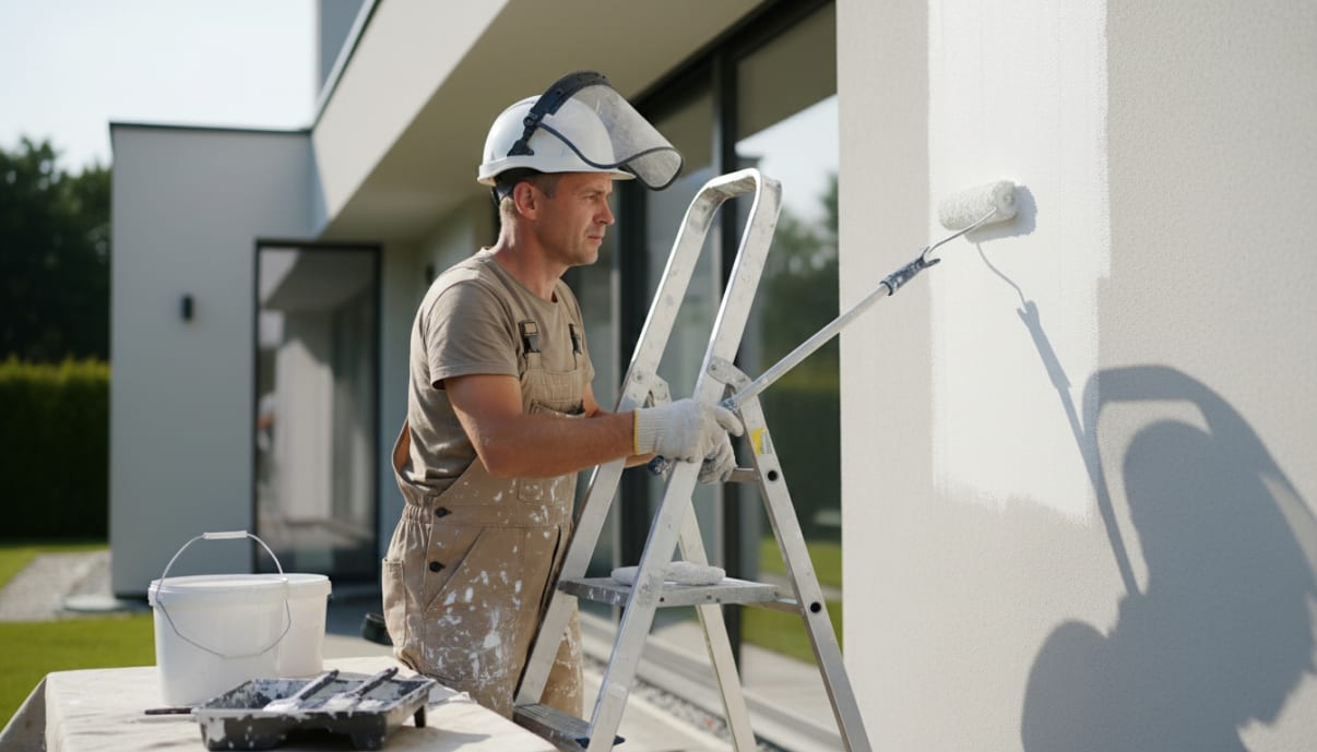 צביעת קירות חיצוניים