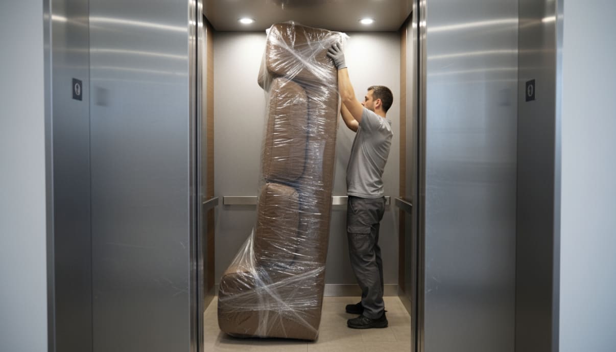 הובלת ספה במעלית 