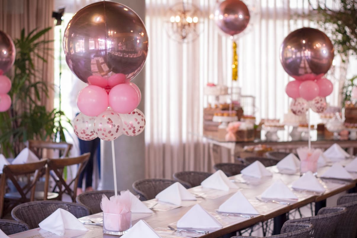 עיצוב בלונים לבת מצווה