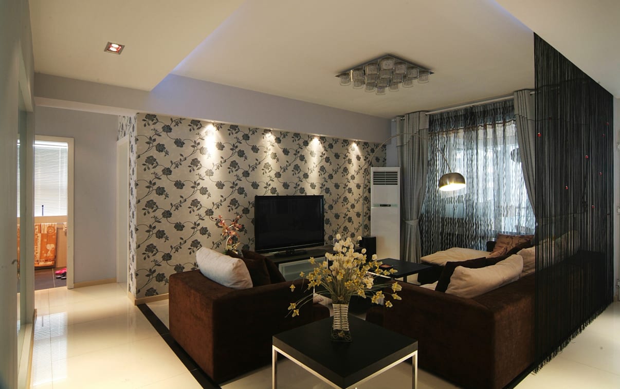 טפט בד לקיר בסלון