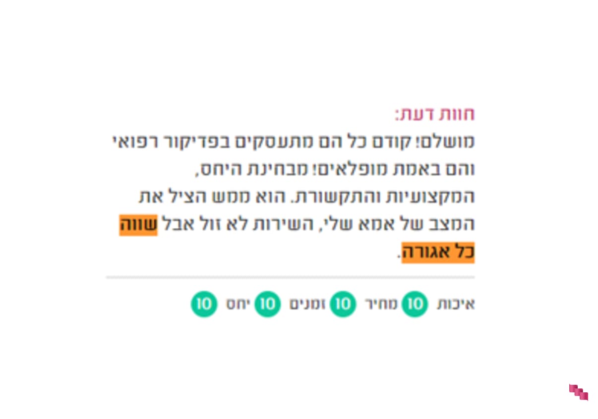 שירות טוב שזכה להמלצה חמה שירות טוב שזכה להמלצה חמה
