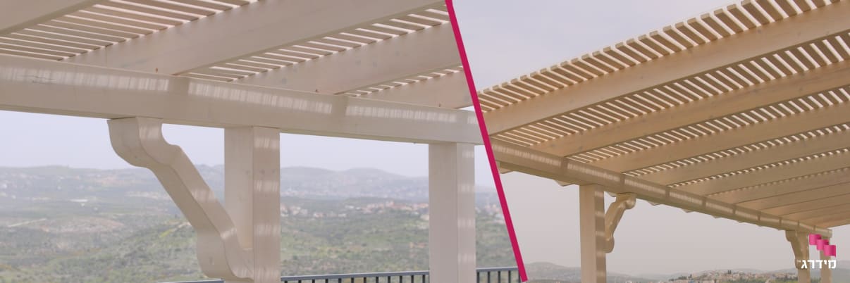 פרגולת עץ לבן פרגולת עץ לבן