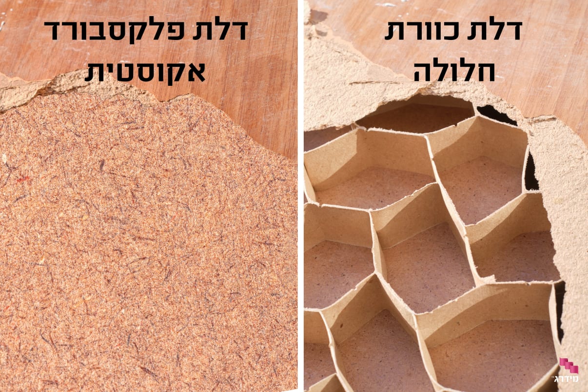 דלת אקוסטית מול דלת רגילה