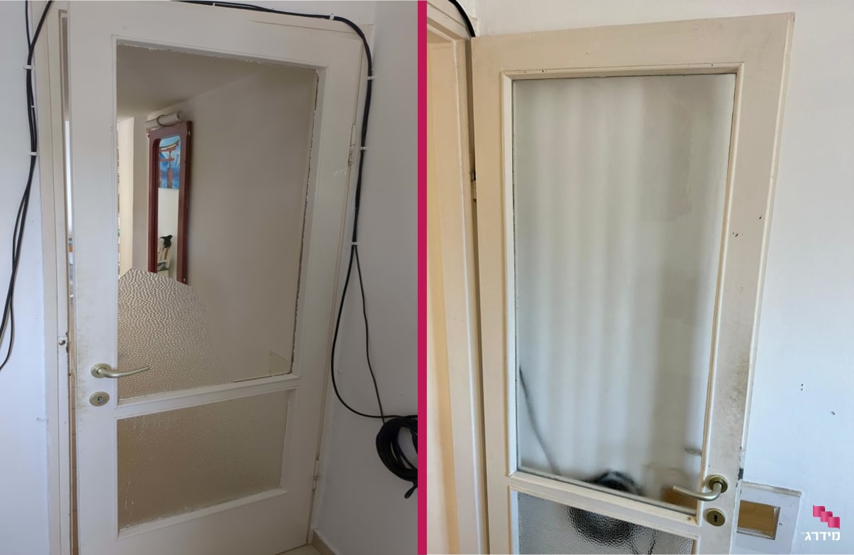 החלפת זכוכית בדלת עץ החלפת זכוכית בדלת עץ