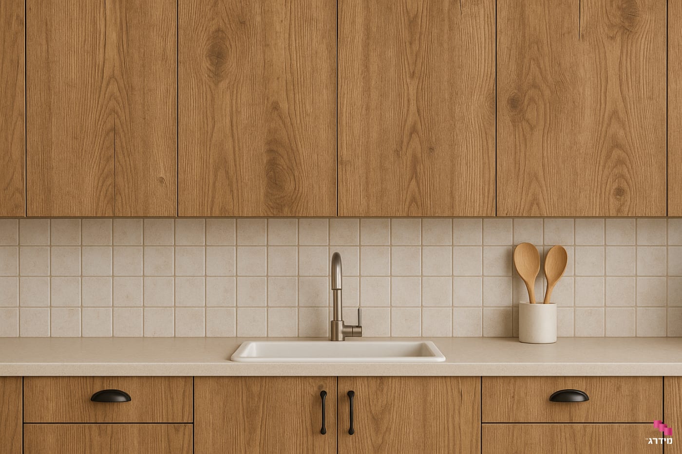 טפט בדוגמת עץ לארון מטבח  טפט בדוגמת עץ לארון מטבח