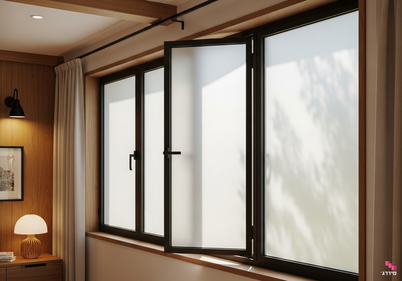 חלון זכוכית חלבית חלון זכוכית חלבית