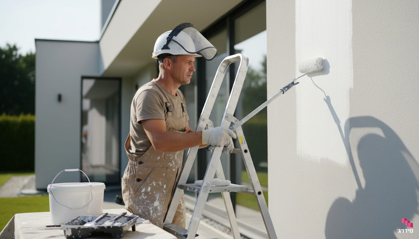 צביעת קירות חיצוניים