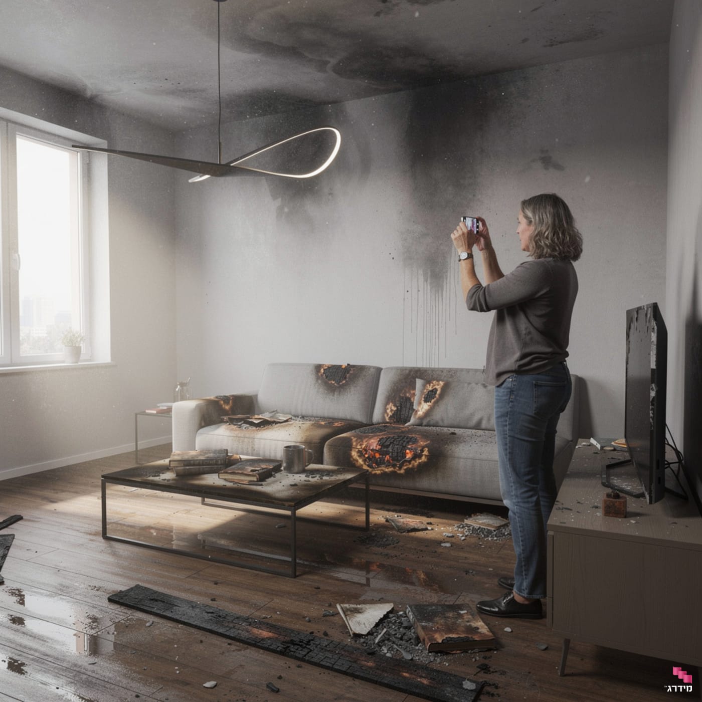 תיעוד של נזקי אש