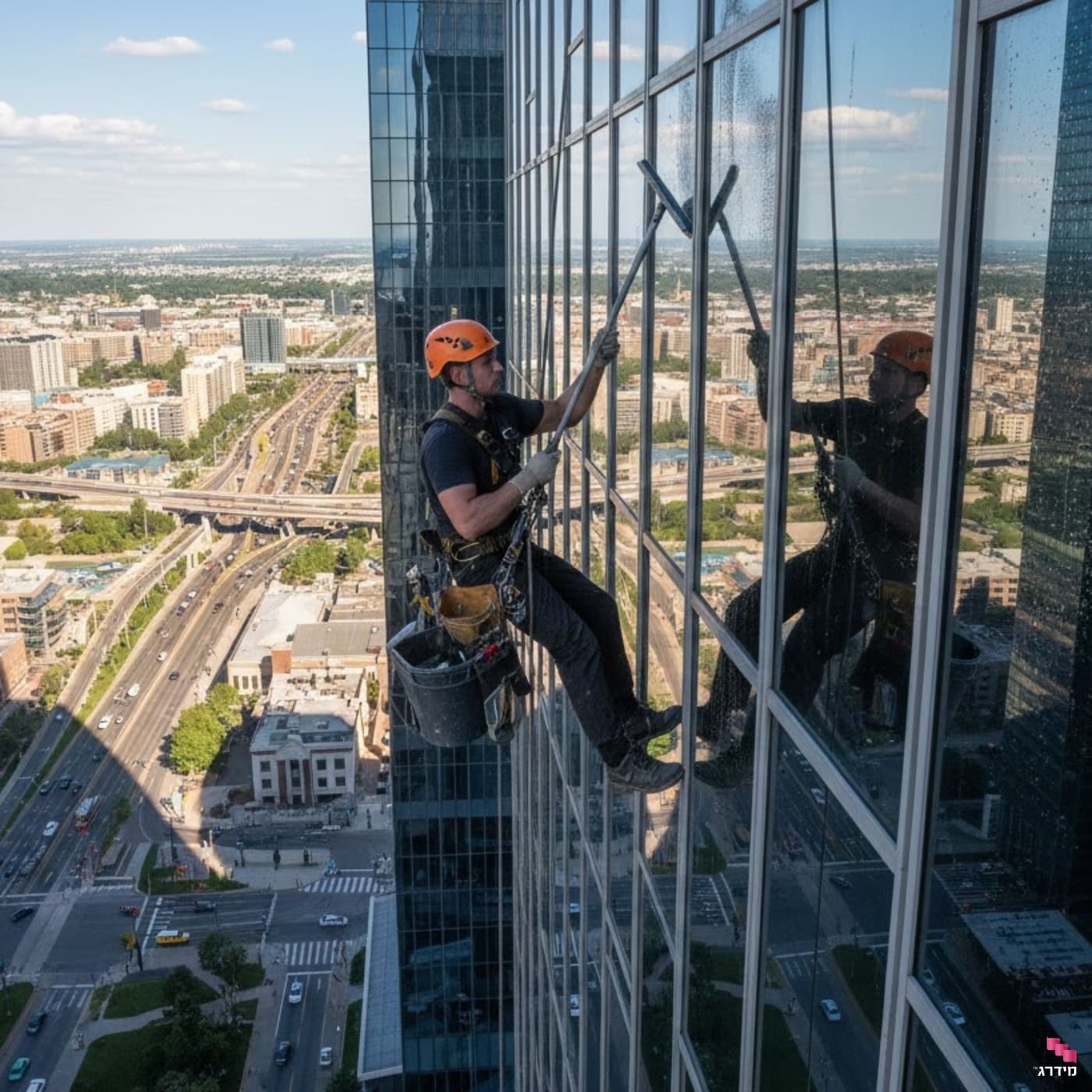 ניקוי חלונות בגובה