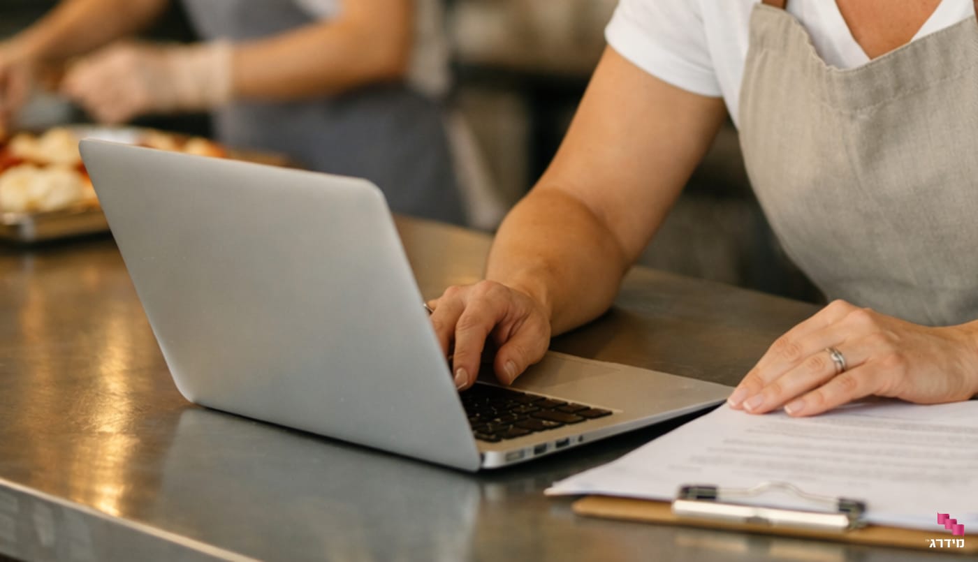 בעלת עסק ממלאה מסמך בעלת עסק ממלאה מסמך