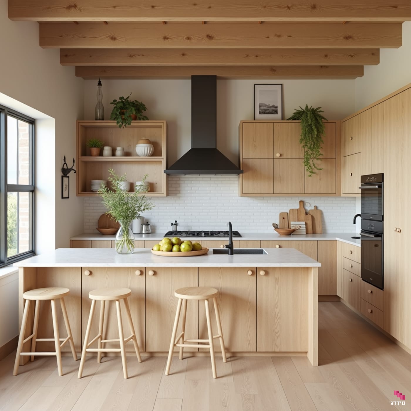 מטבח בסגנון כפרי מודרני