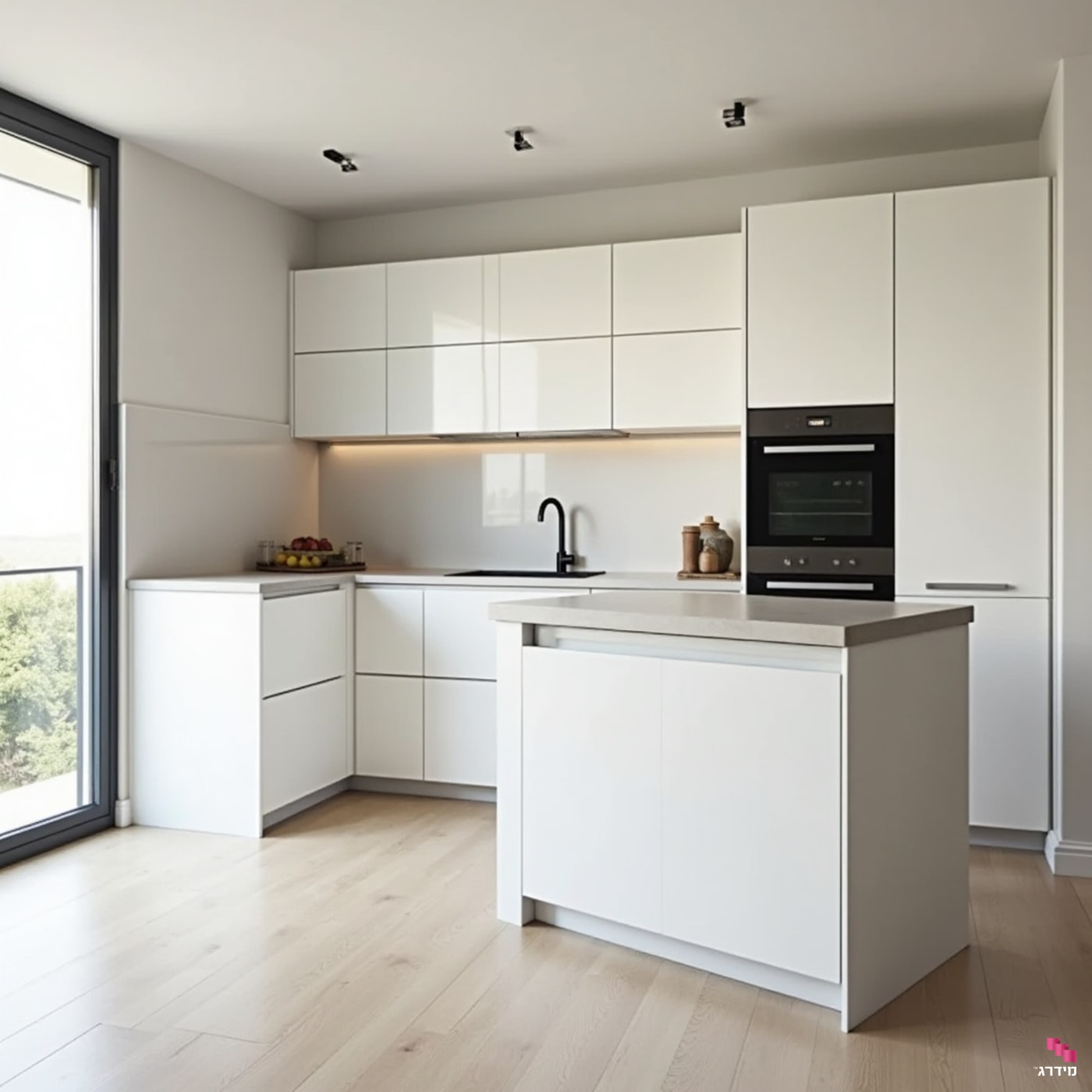 מטבח עם אי קטן מטבח עם אי קטן