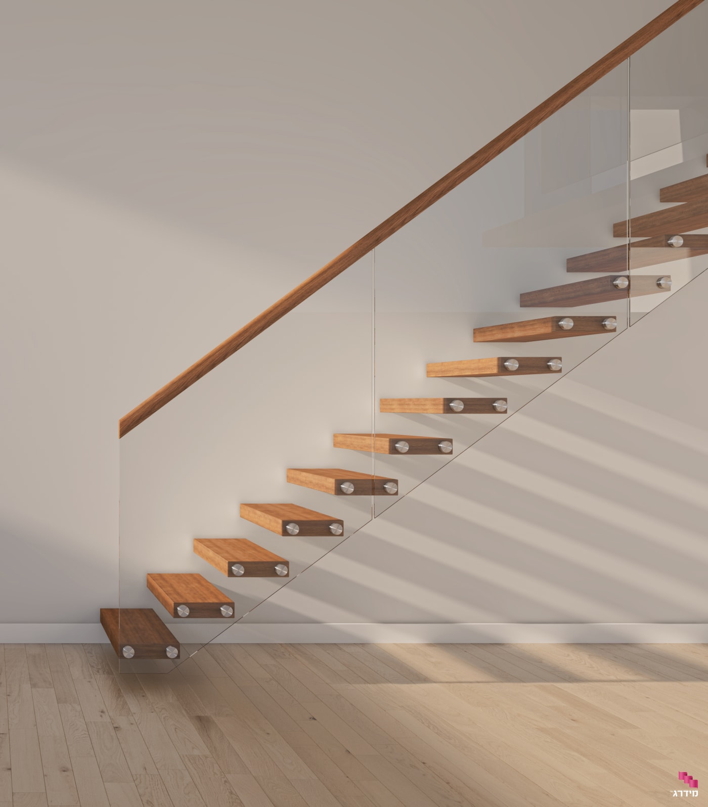 מדרגות עץ אלון