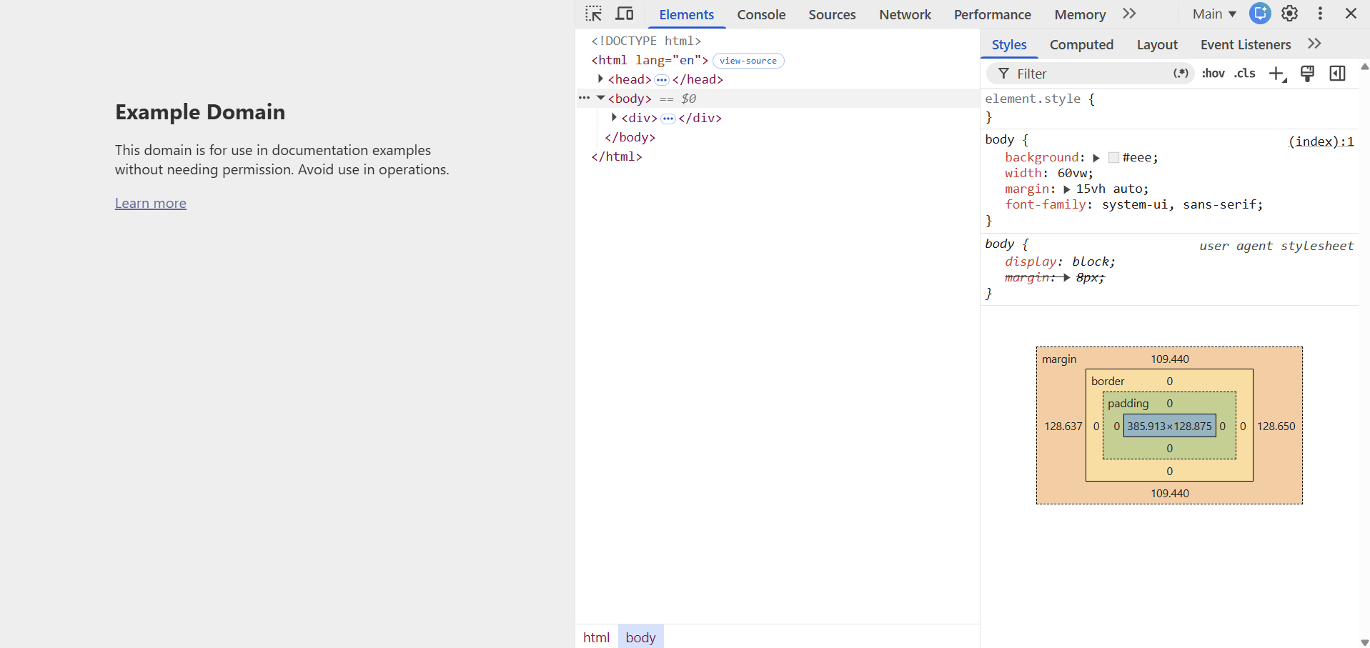 Pressing F12 opens Chrome DevTools on the current page