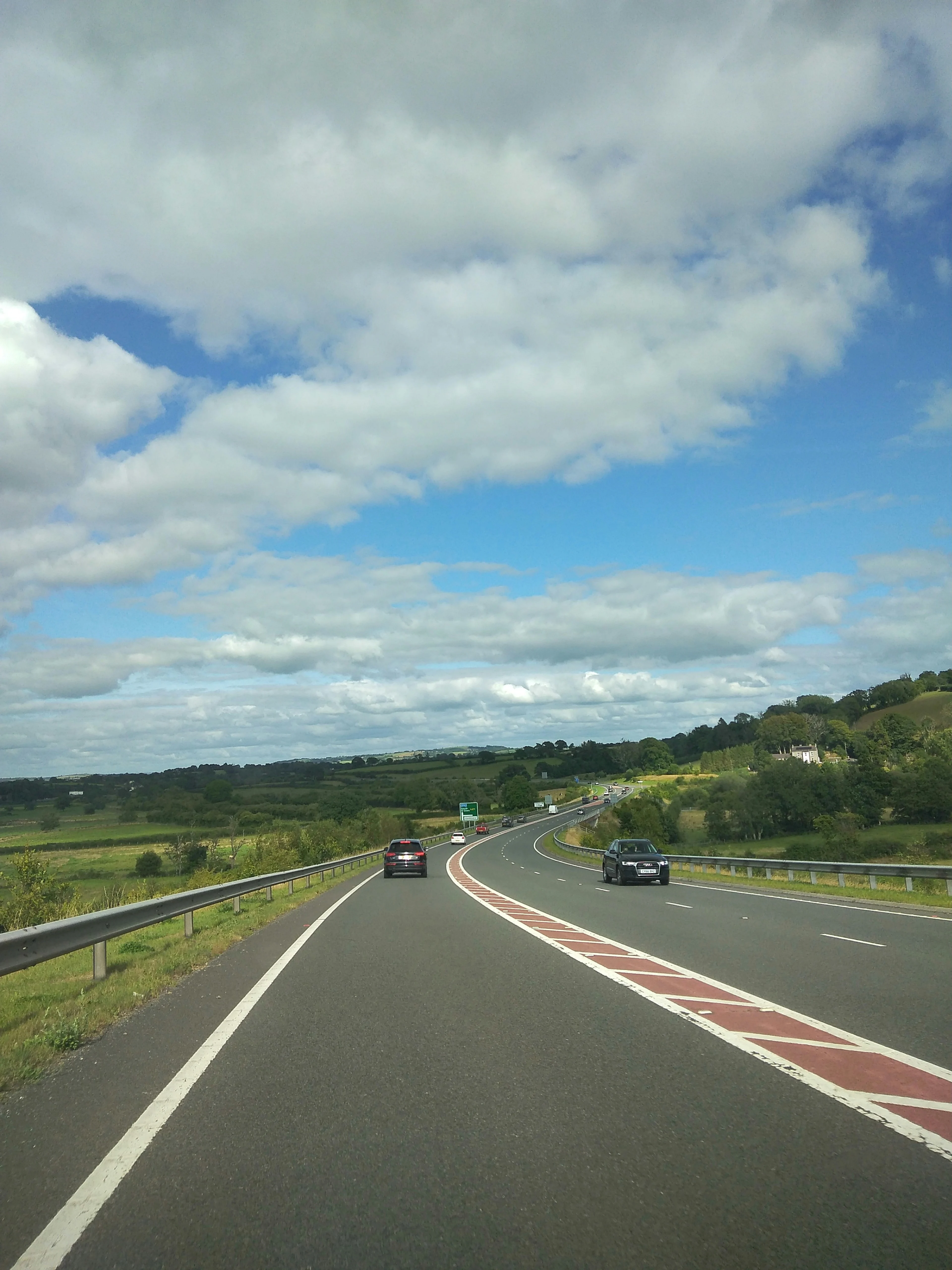 Driver's view of a UK motorway