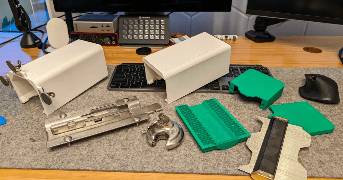 A series of 5 prototypes for the mask on my desk