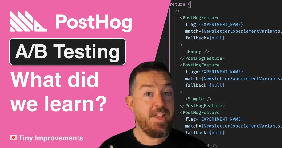 The results of my PostHog AB Test are in!