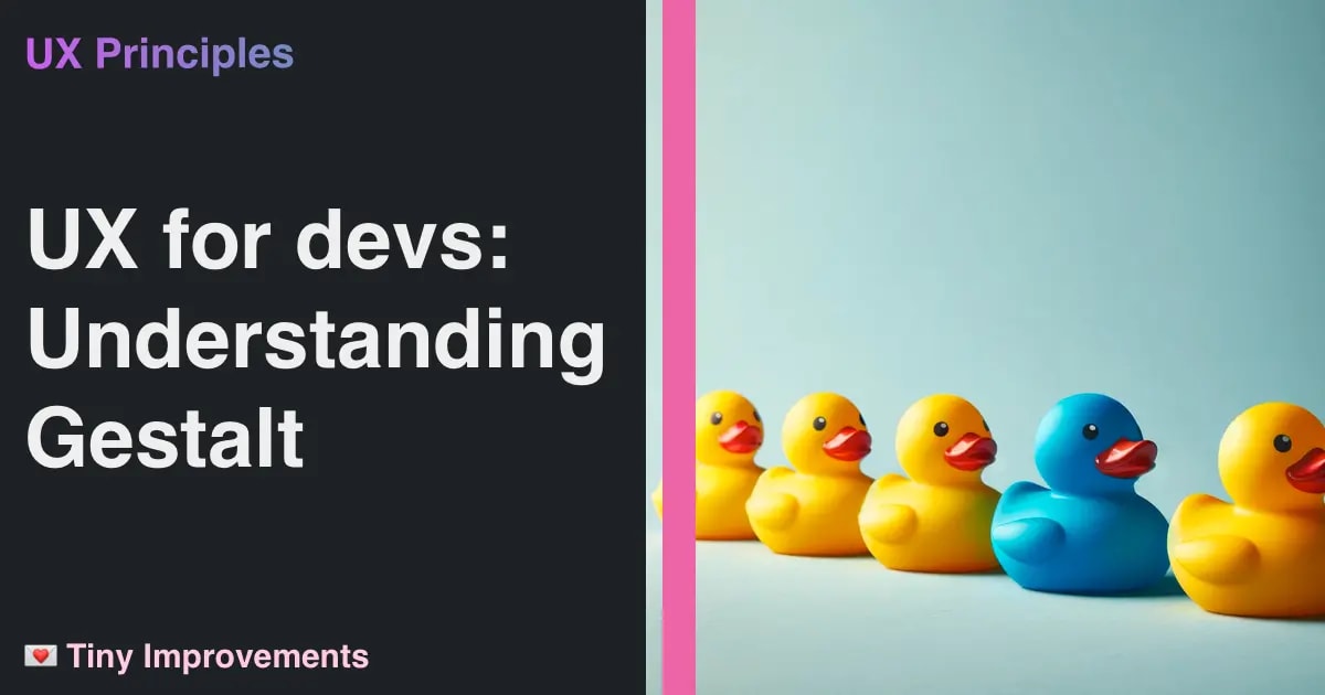 Ever felt that you've seen a design that just makes sense to you, but you couldn't quite put your finger on why? There's rules for that. Let's talk about Gestalt