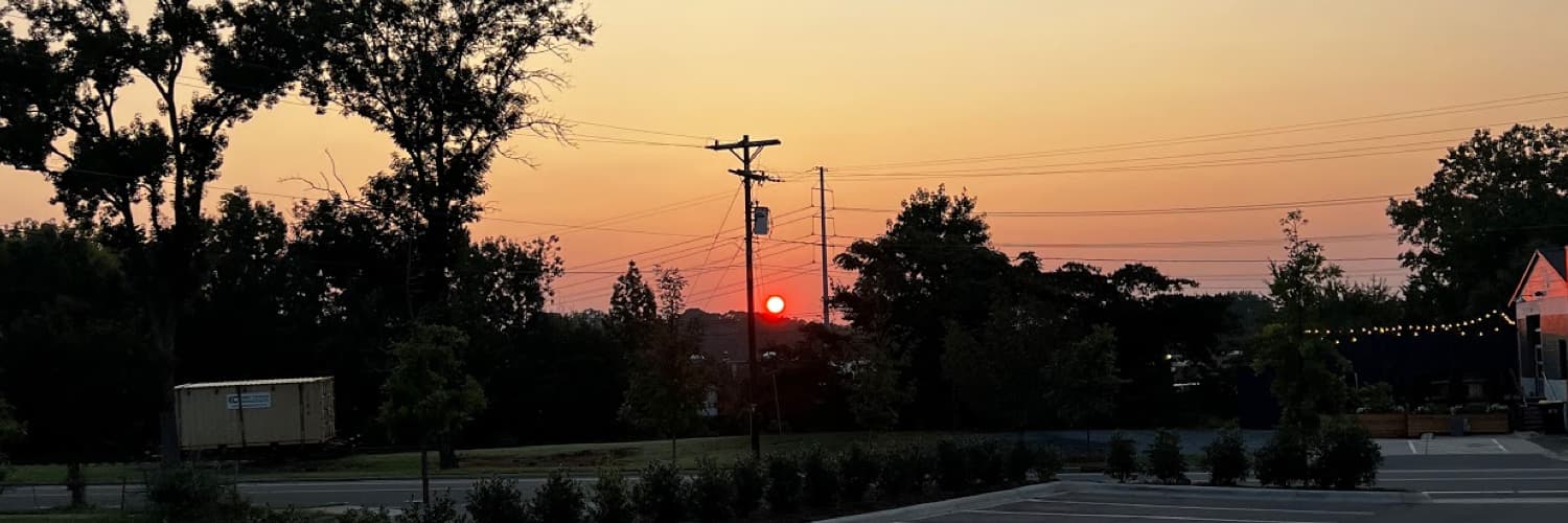 Sunrise over my neighbnorhood from an early morning last week.