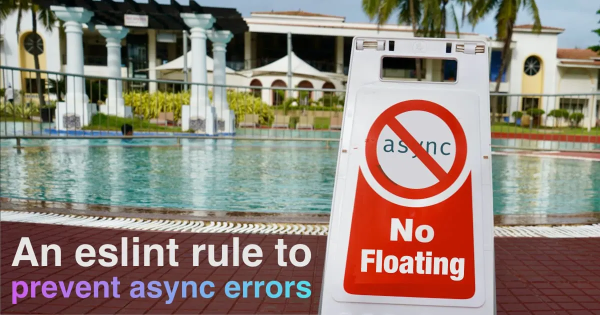 The article discusses the ESLint rule no-floating-promises which disallows promises without await. The rule is designed to prevent developers from accidentally forgetting to await promises, which can lead to unexpected behavior.