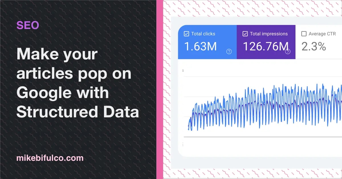 Structured Data can be added to your site tell Google and other search engines what type of content is on each page using a metadata format called JSON-LD.