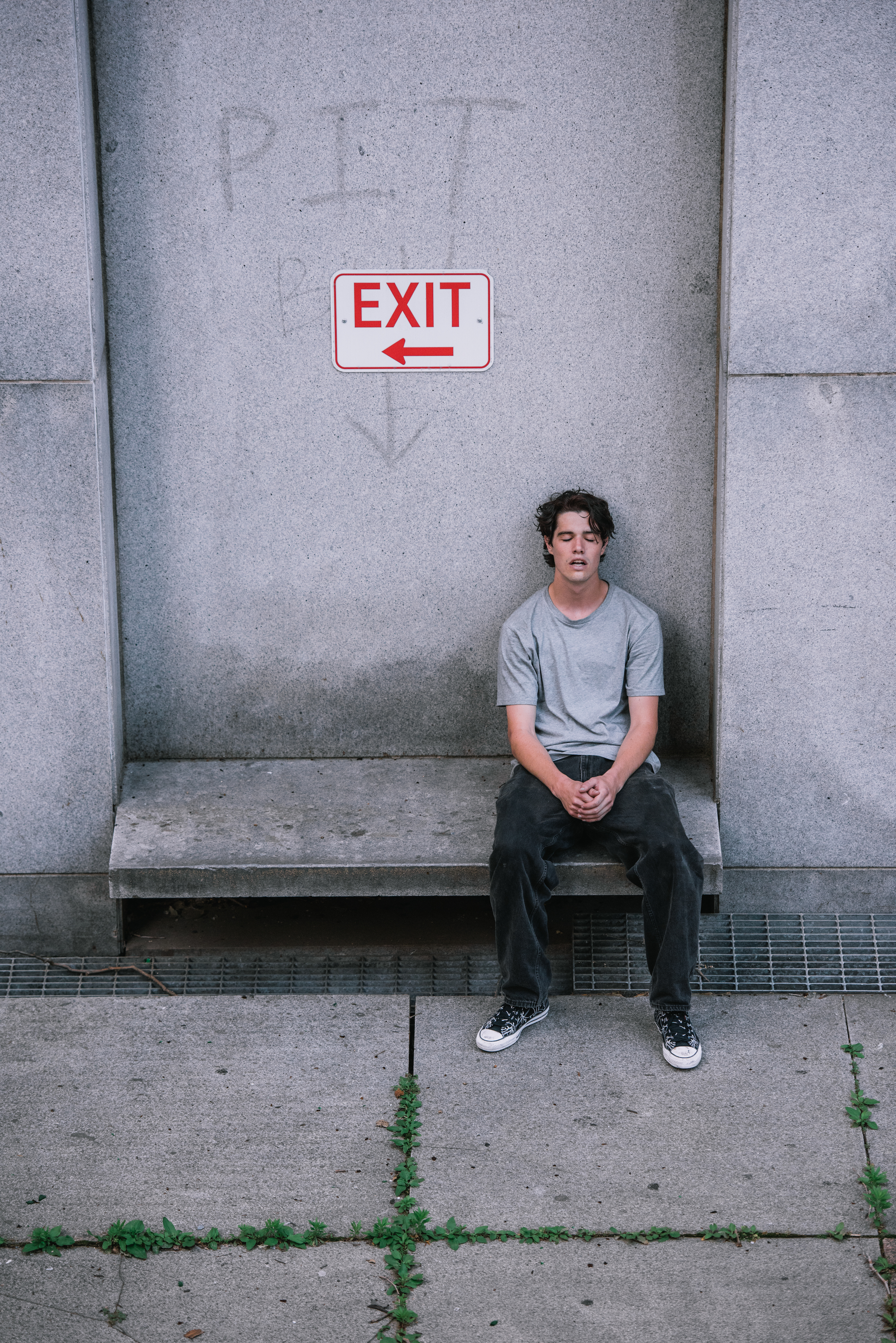 Brian Odwyer sitting on bench