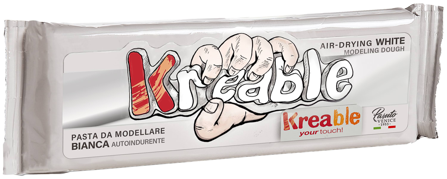 Selvherdende leire, hvit, 1000 gr.