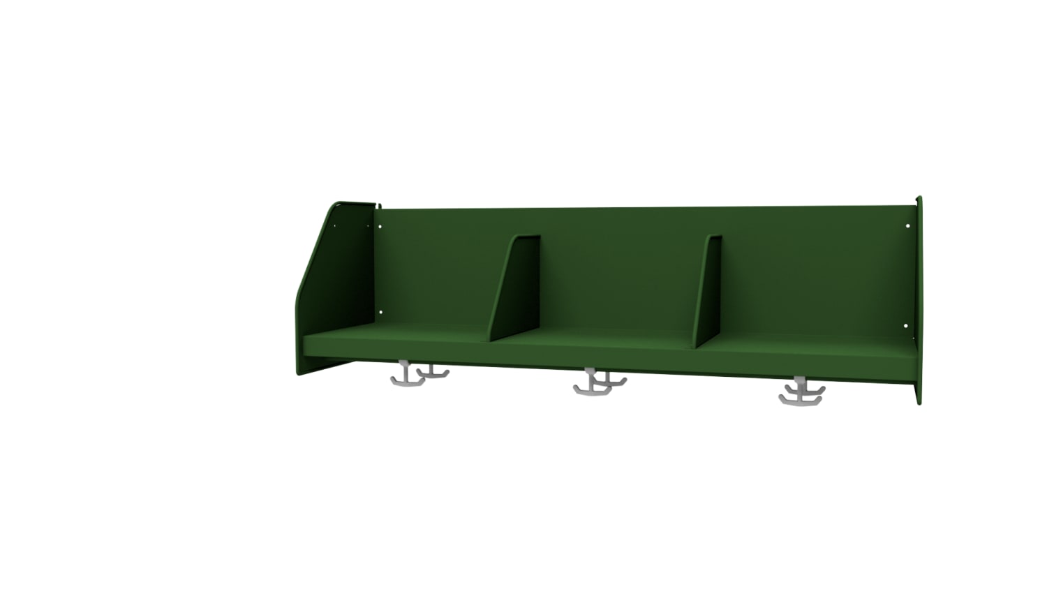 Muro skillevegg/stang til hattehylle, 3 plasser à 300mm.