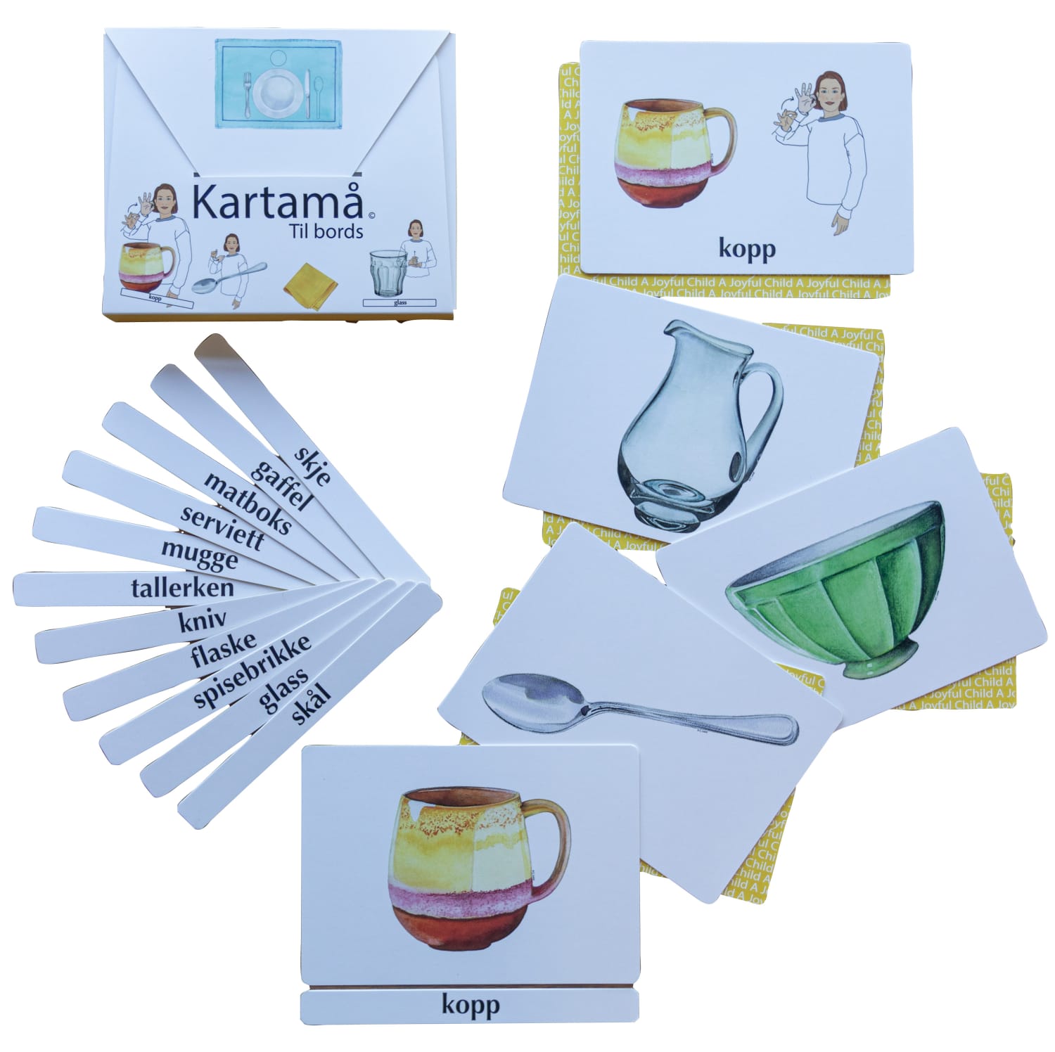 Kartamå - Tegn til tale, kortspill Til bords