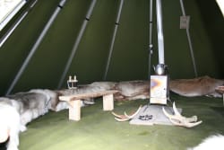 Trebenk gråbeiset L. 120cm.