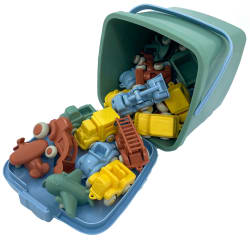 Mini chubbies 7 cm i resirkulert plast, 30 stk i bøtte