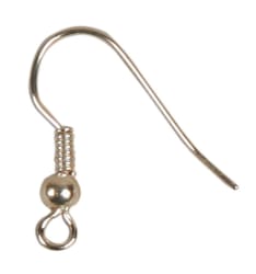 Fransk ørekrok, 18mm, 100stk, FS, forsølvet