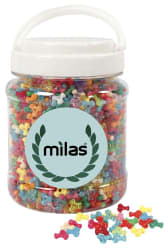 Plastperler. Møllemix, 700 ml.