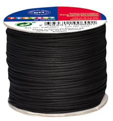 Snøre i kunstlær sort. 100 m x 1,5 mm