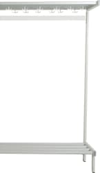 Garderobestativ følgefag  i lakkert stål, enkelt