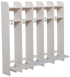 Milas Lux Garderobe 26 cm m/benk, 5 plasser