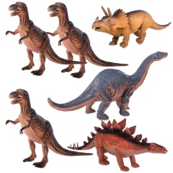 Store lekedyr, dinosaurer 6 stk