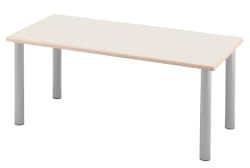 Tavoli rektangulært bord m/stålben, 128 x 64 cm