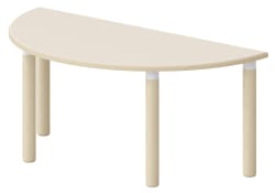 Tavoli halvrundt bord m/ben i tre, 46 cm