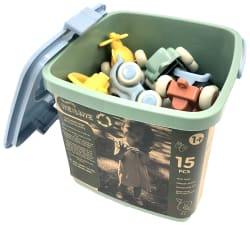 Chubbies 10 cm i resirkulert plast, 15 stk i bøtte