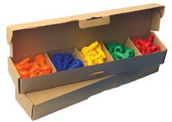 Tellepegger, 50 stk. 5 farger