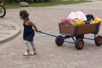Trekkvogn til barnehage og skole – robust transportvogn